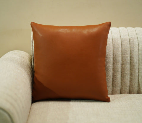 Klara Cushion Cover with Filler - Pack of 1 (18x18 Inch, Ginger Bread)