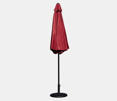 MS Powder Coated Center Poll Waterproof Cloth Outdoor Umbrella (Red)