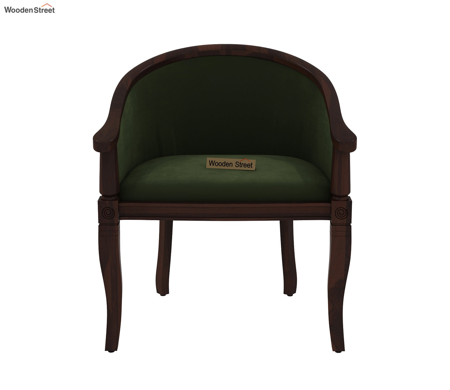 Arctic 2 Seater Sheesham Wood Balcony Set (Walnut Dark Olive Green)