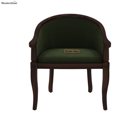 Arctic 2 Seater Sheesham Wood Balcony Set (Walnut Dark Olive Green)