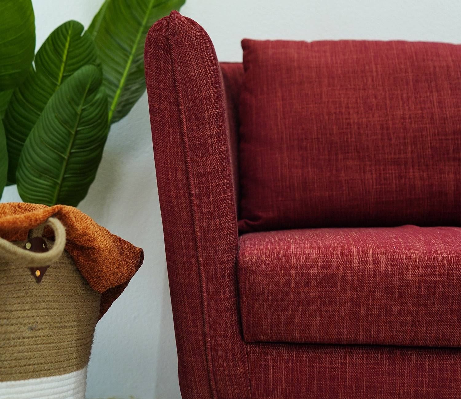 Oxford 3 Seater Fabric Sofa (Cotton, Persian Plum)