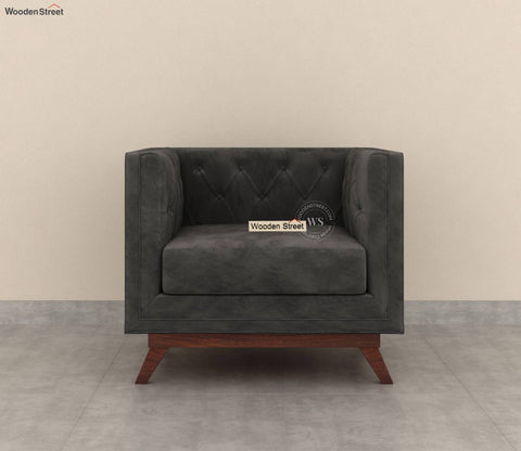 Berlin 1 Seater Sofa (Velvet, Graphite Grey)