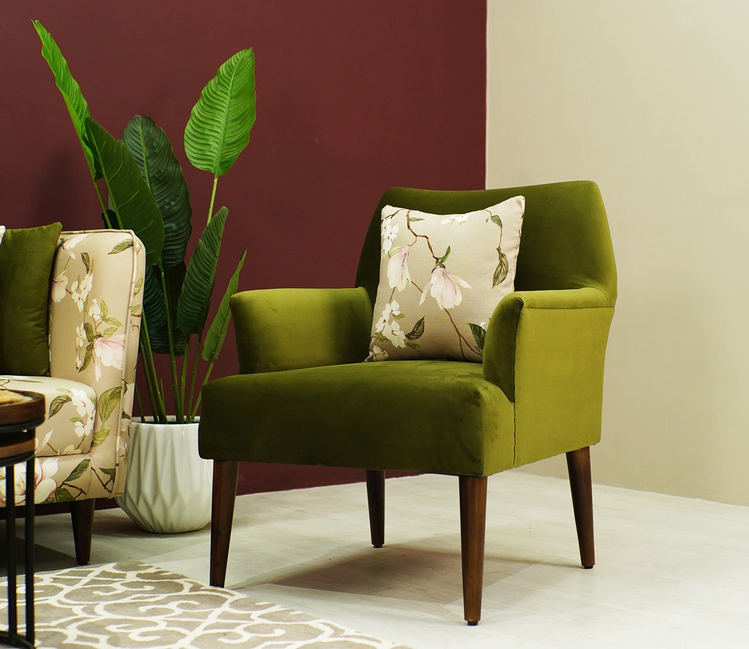 Acosta Lounge Chair (Dark Olive Green)