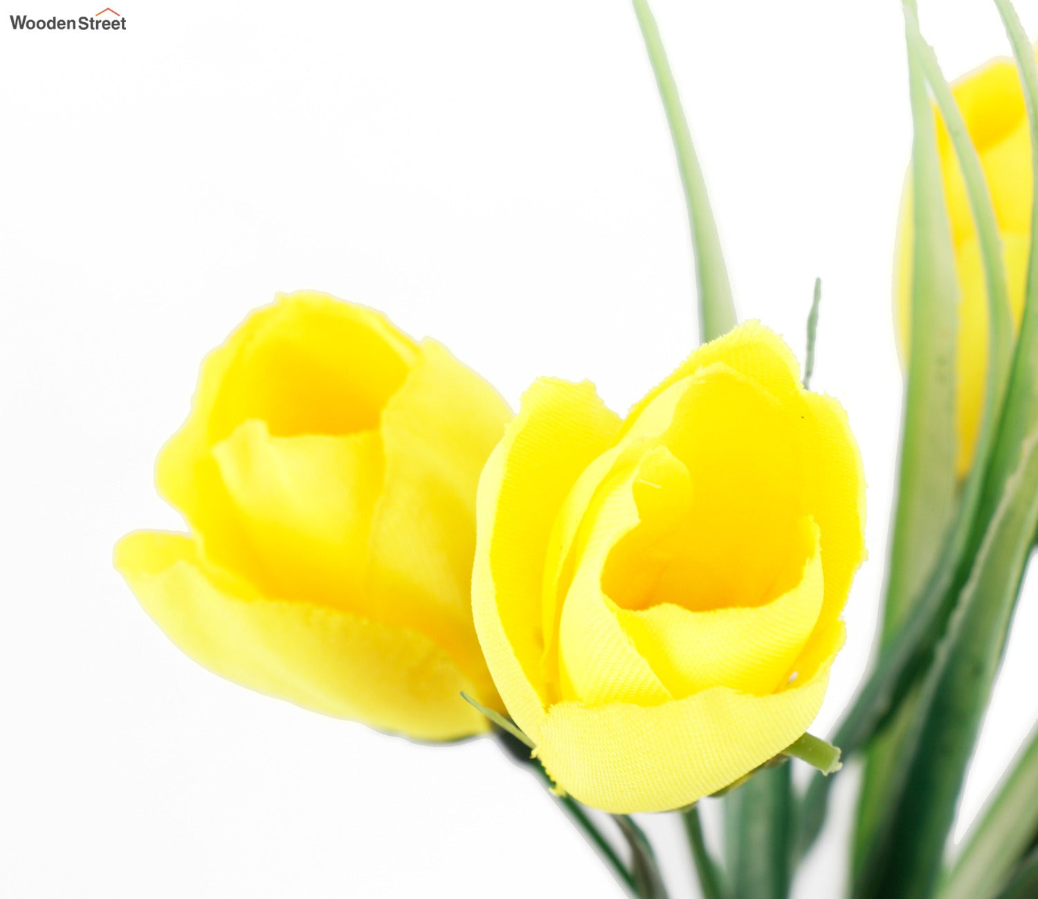 Blissful Bunch Of Roses Artificial Flower- Set Of 5 (Yellow)