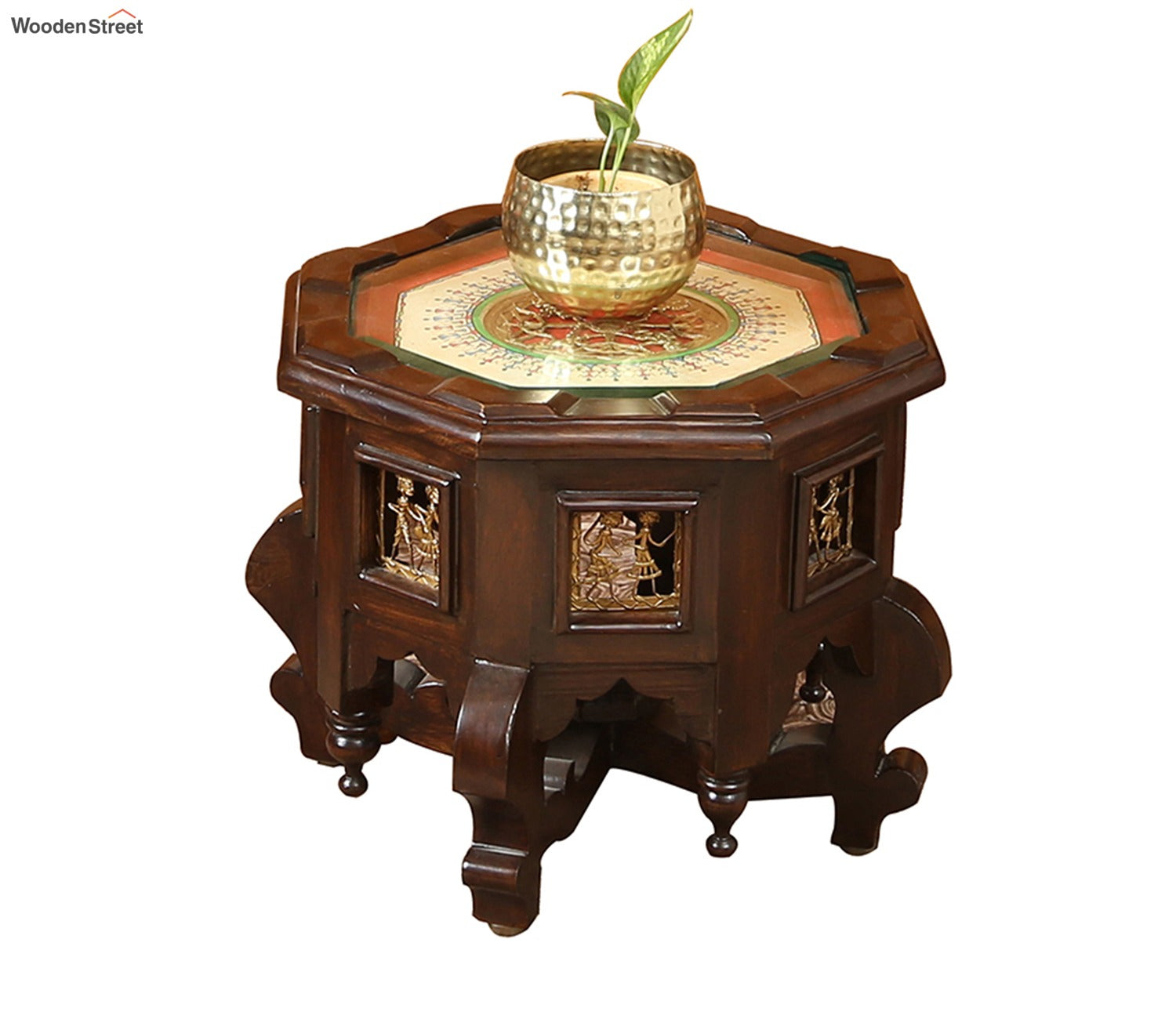 Princess Dark Brown Octagonal Accent Table