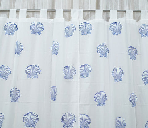 Shell 1 Piece Door Curtain (White, 7 Feet)