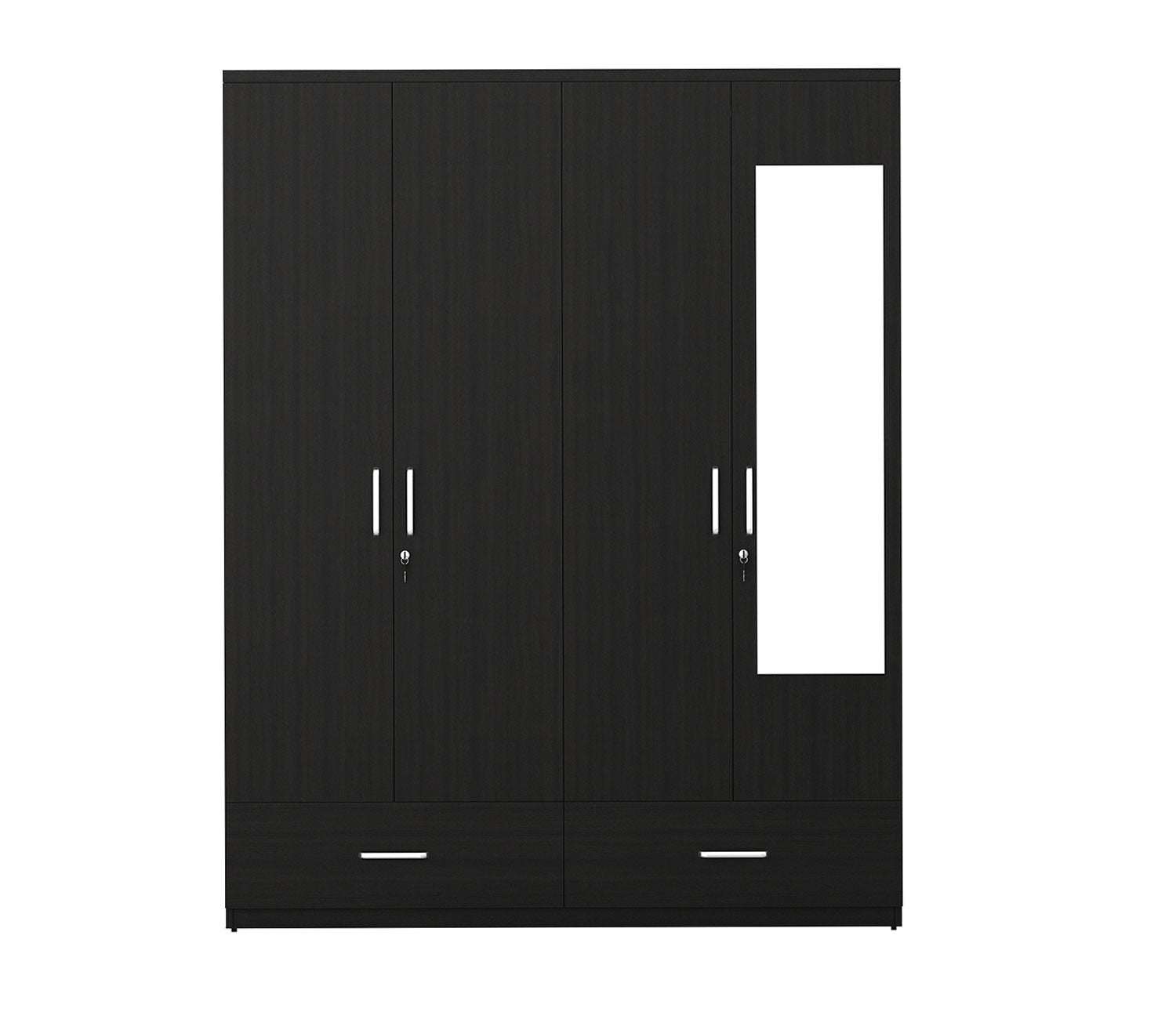 Kosmo Linden 4 Door Wardrobe with Mirror (Flowery Wenge Finish)