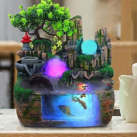 Trueliving Black Luxury Water Fountain Table Top ‎13L x 13W x 21H Centimeters