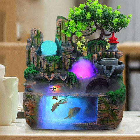 Trueliving Black Luxury Water Fountain Table Top ‎13L x 13W x 21H Centimeters