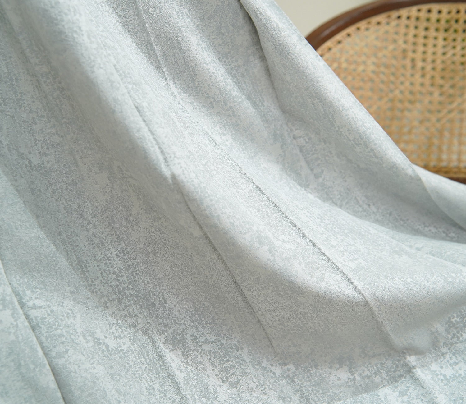 Solid Grey Light-Filtering Door Curtains Set of 2 (Grey, 7 Feet)