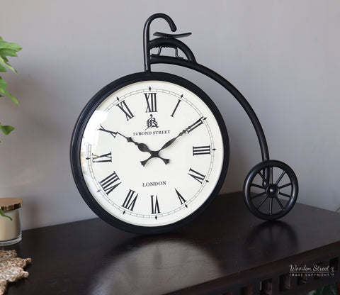 Miller Cycle Shaped Analog Metal Wall Clock