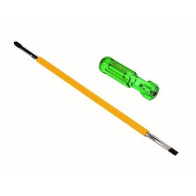 Trueliving_Black Tip Two In One Screw Drivers Product No.	     Blade           Length         (mm)	    Blade Dia.  (mm)	   Philips     (Tip Dia.)	  Flat (mm)	   Std. Pkg.   904 IBT	     100	       6.0         2	   6.0 x 0.7	      20
