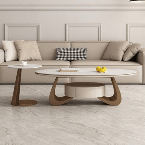 Trueliving Classy Grey Coffee Table Living Room H 14 x W 33 x D 33