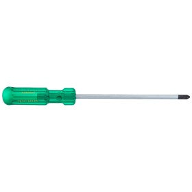 Trueliving_Black Tip Phillips Screw Drivers High Grade Steel and Transparent Green Cellulose Acetate Handle.