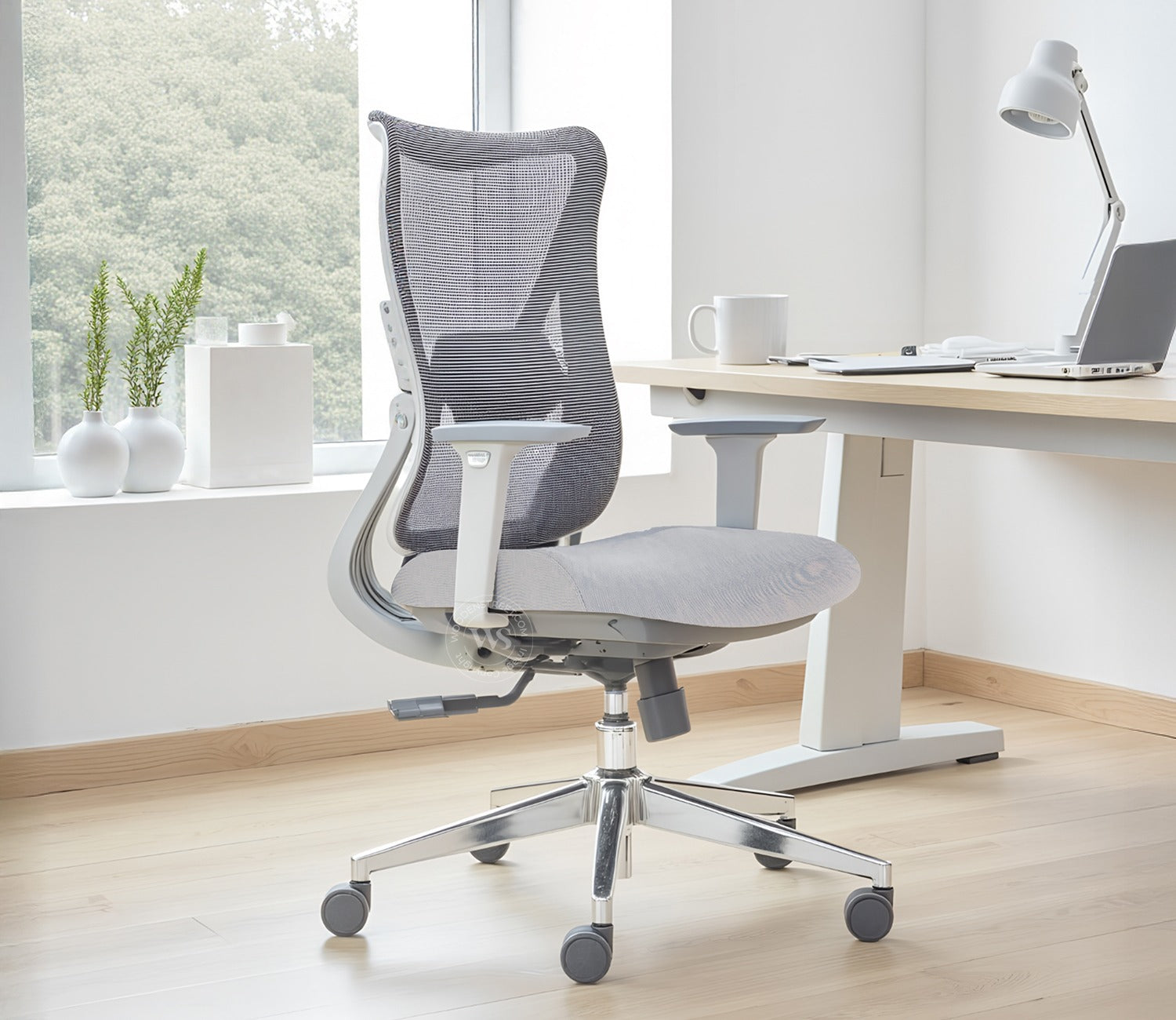 Rowen High Back Mesh Office Chair (Grey)