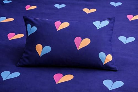 DECORUM Glace Cotton Single Bedsheet with 1 Pillow Cover | Soft, Durable, Lightweight & Skin-Friendly Fabric| Suitable for Single/Diwan Bed Size