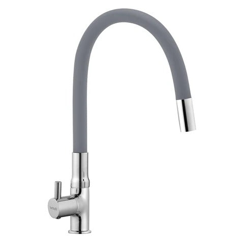 Trueliving Modern  Kara Neck Brass Faucet with Silicon Grey Flexible Spout20 Inches