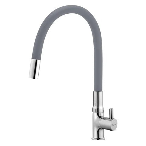 Trueliving Modern  Kara Neck Brass Faucet with Silicon Grey Flexible Spout20 Inches