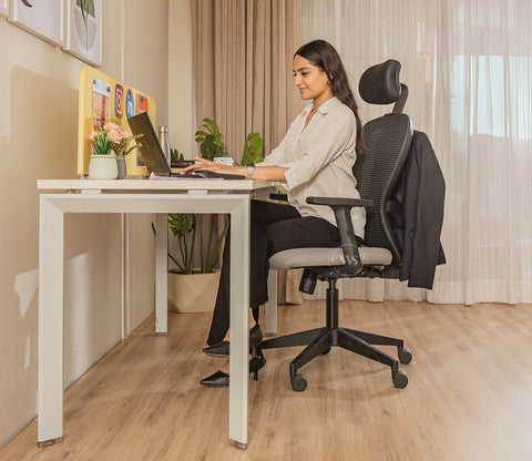 Balanco High Back Mesh Office Chair (Grey)