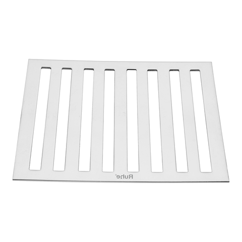 Trueliving_Long Silver Grating Floor Drain (8 x 8 inches)