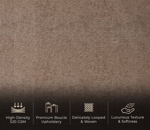 Adhiraj Luxurious Fabric Hydraulic Storage Bed with Plush Wingback Headboard (Queen Size, Sand Brown)