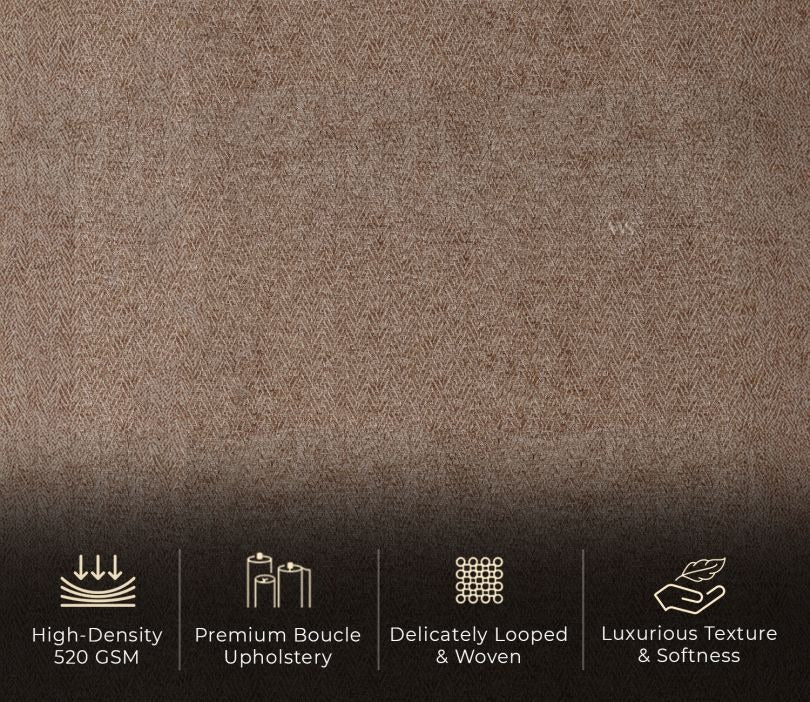 Albus One Seater Fabric Sofa (Sand Brown)