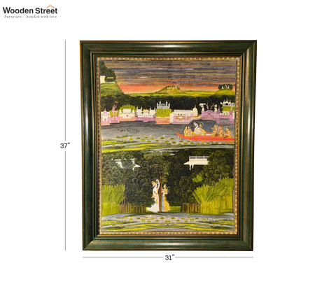 Heritage Pichwai Palace Landscape - Traditional Sacred Art