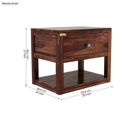 Walken Bedside Table (Teak Finish)