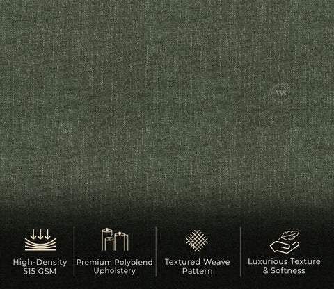 Albus One Seater Fabric Sofa (Sage Green)