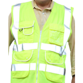 Trueliving_RPV-006 Safety Jacket Multi Pocket Front Opening Pattern.