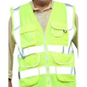 Trueliving_RPV-006 Safety Jacket Multi Pocket Front Opening Pattern.