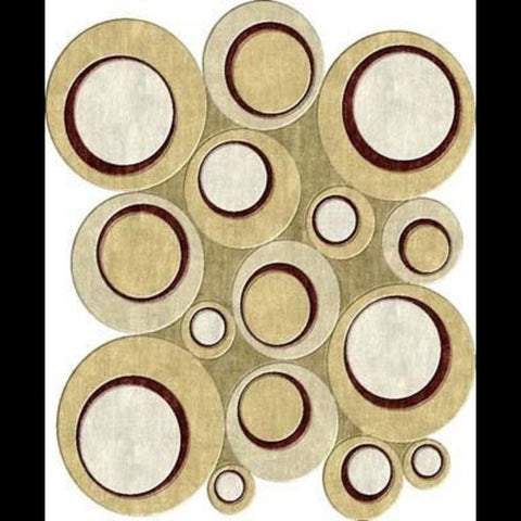 Trueliving ‎Round Design Carpet Multicolor Sqaure 9X4 Feet