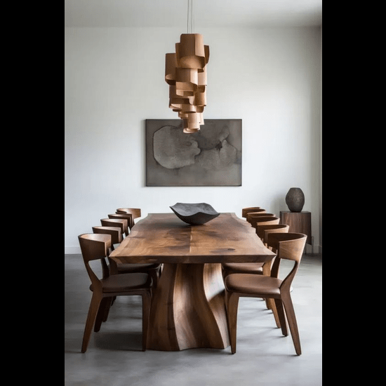 Trueliving Wood Brown Luxurious Dinning Table H 30 x W 45 x D 35; Chair : H 34 x W 18 x D 18