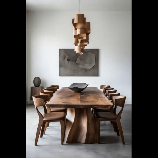 Trueliving Wood Brown Luxurious Dinning Table H 30 x W 45 x D 35; Chair : H 34 x W 18 x D 18