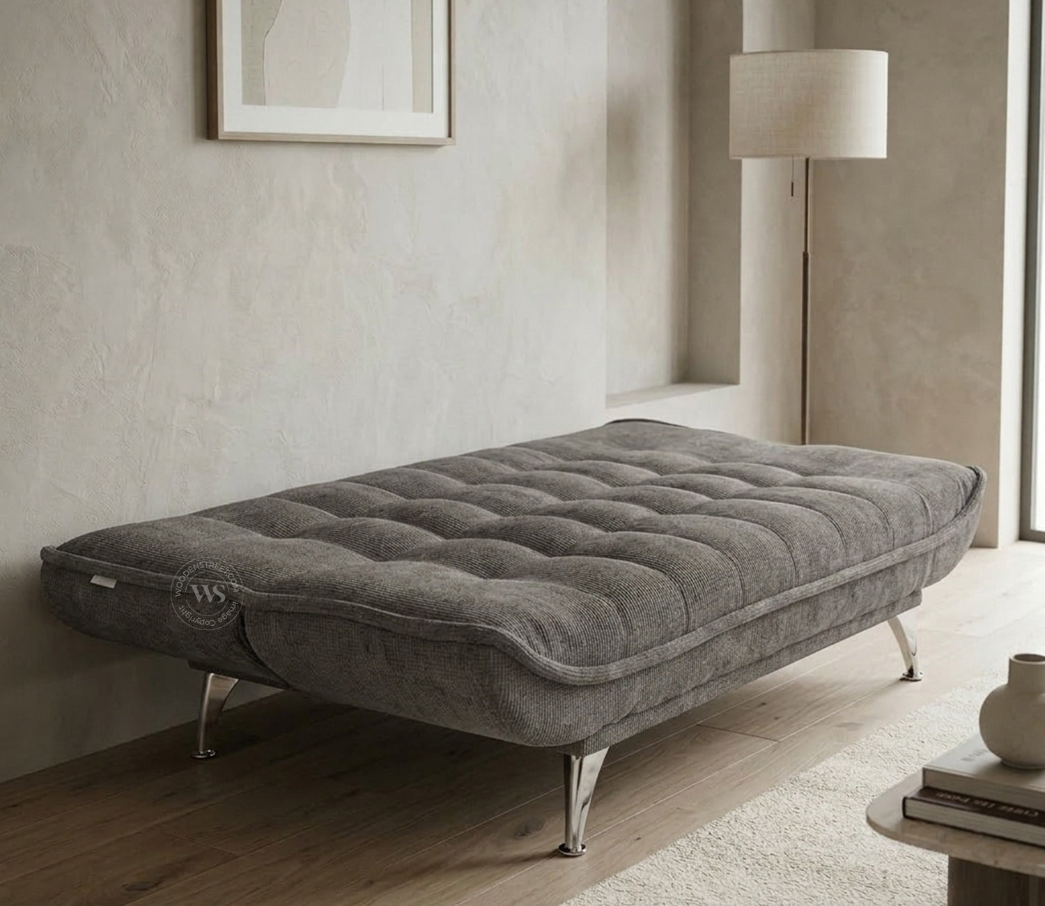 Bastion Premium Upholstery Fabric Sofa cum Bed (Grey)