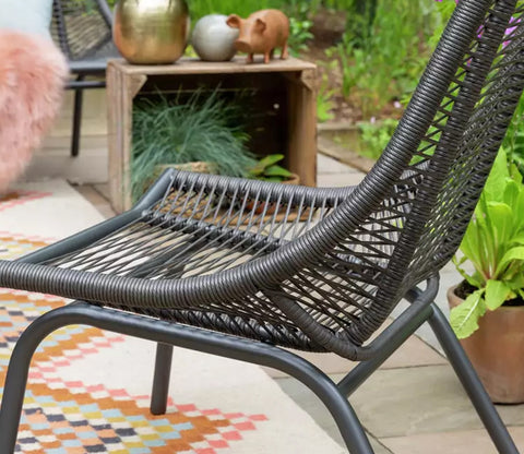 Grey Rope 4 Seater Sofa Set With Table