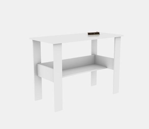 Brook Engineered Wood Study Table (Frosty White Finish)
