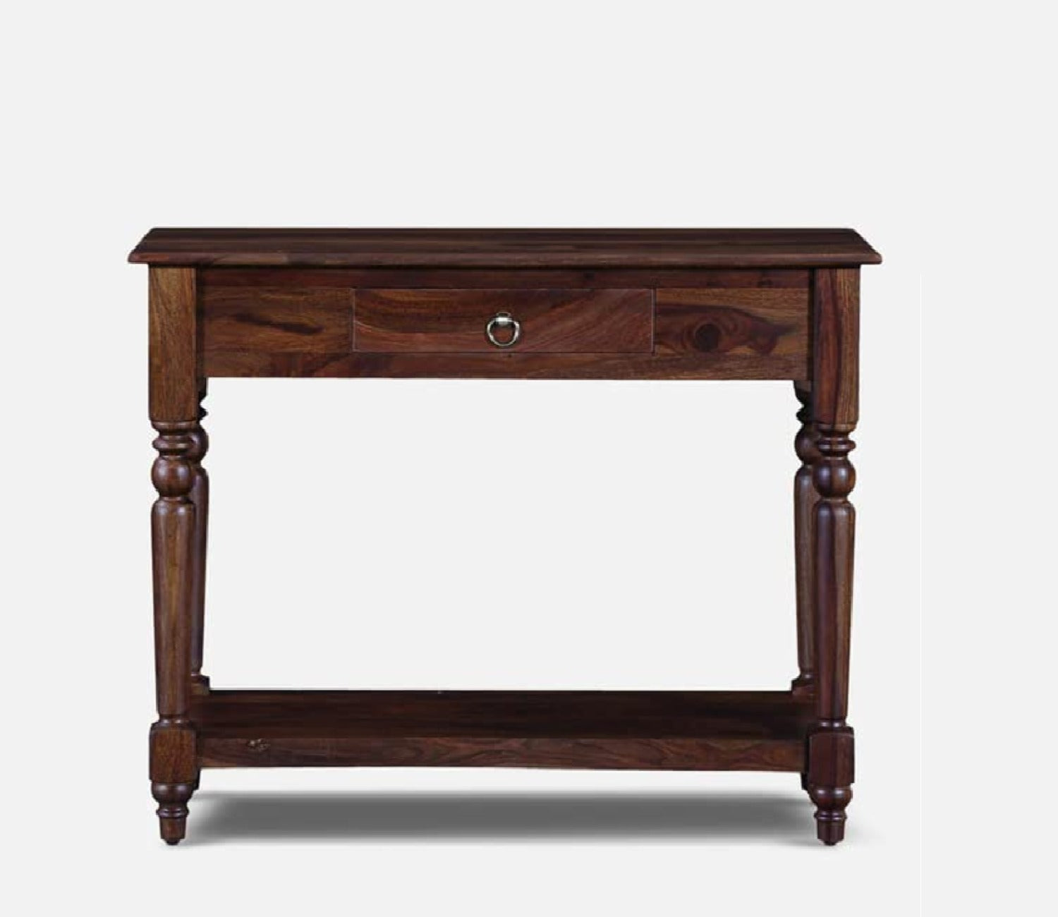 Wooden Carved Partition Leave Design Console Table