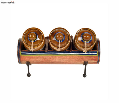 Blue Colour Barni Set With Stylish Tabular Stand