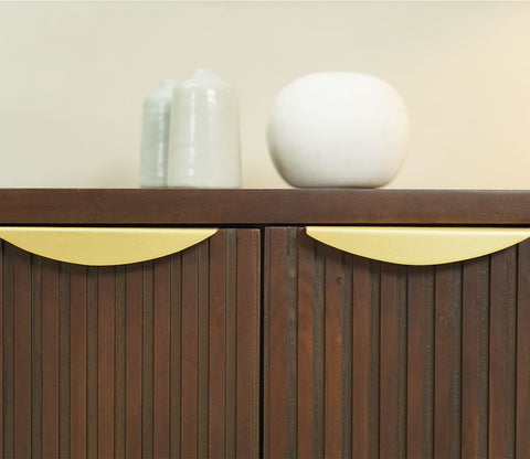 Brighton Mango Wood 2 Door Sideboard and Cabinet (Teak Finish)