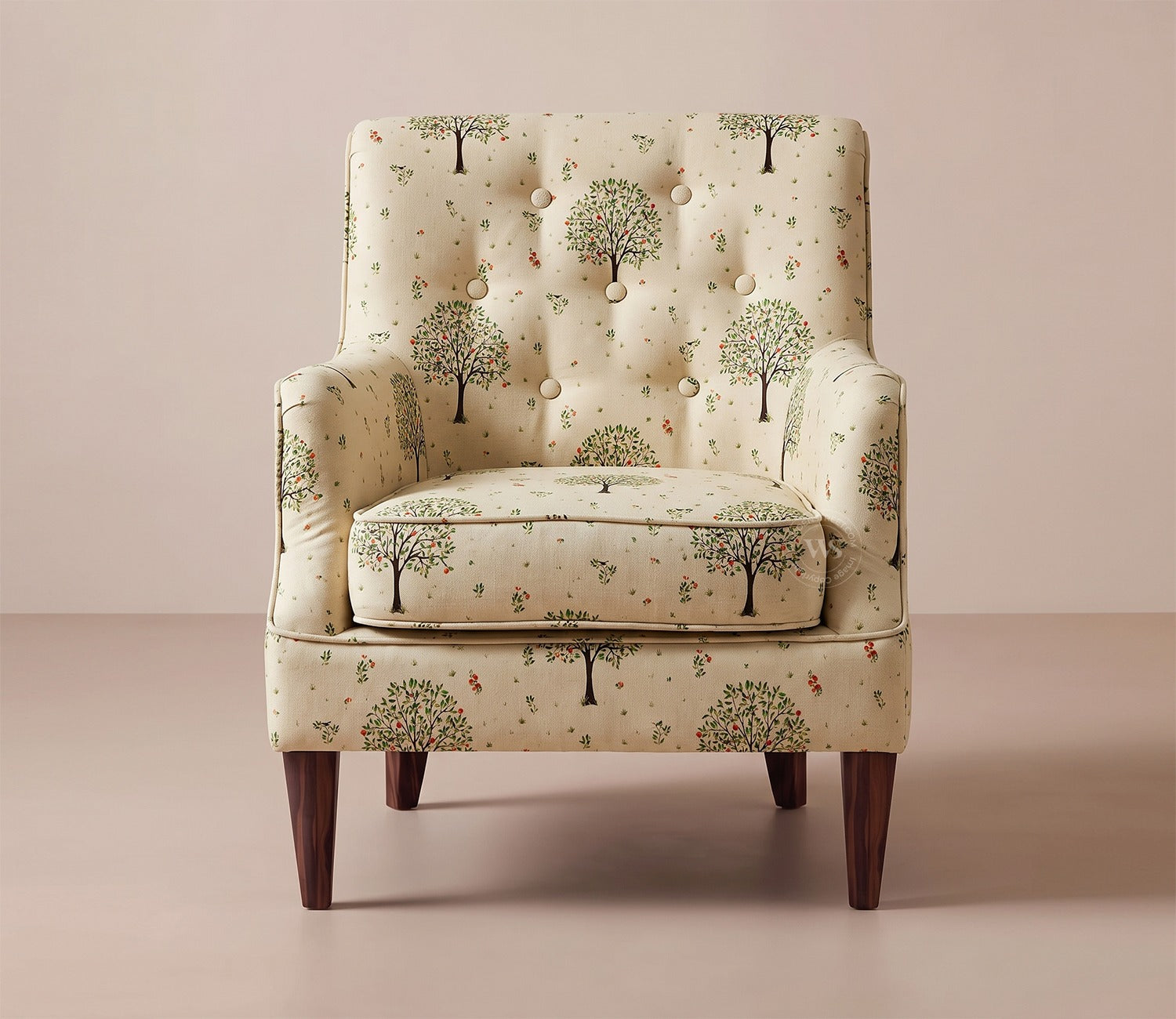 Adoree Lounge Chair (Beige Pomme)