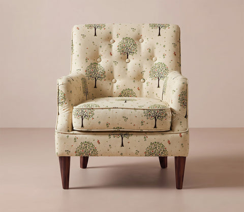 Adoree Lounge Chair (Beige Pomme)