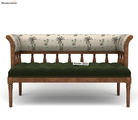 Reyes Bench With Back Rest (Cotton, Cream Tropical)