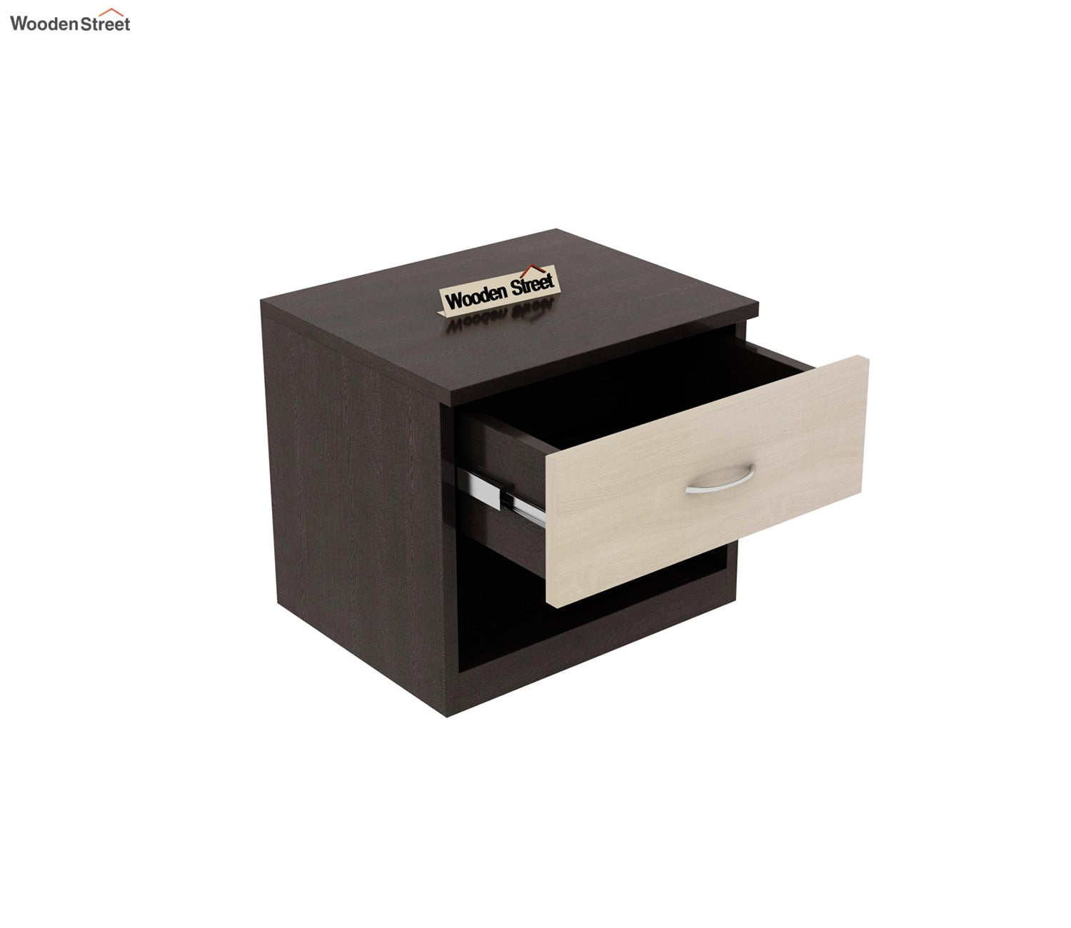 Drewno Bedside Table (Flowery Wenge Finish)