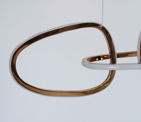 Radiant Metal 5 Rings LED Chandelier