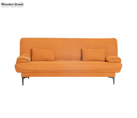 Domus Premium Fabric Sofa Cum Bed (Orange)