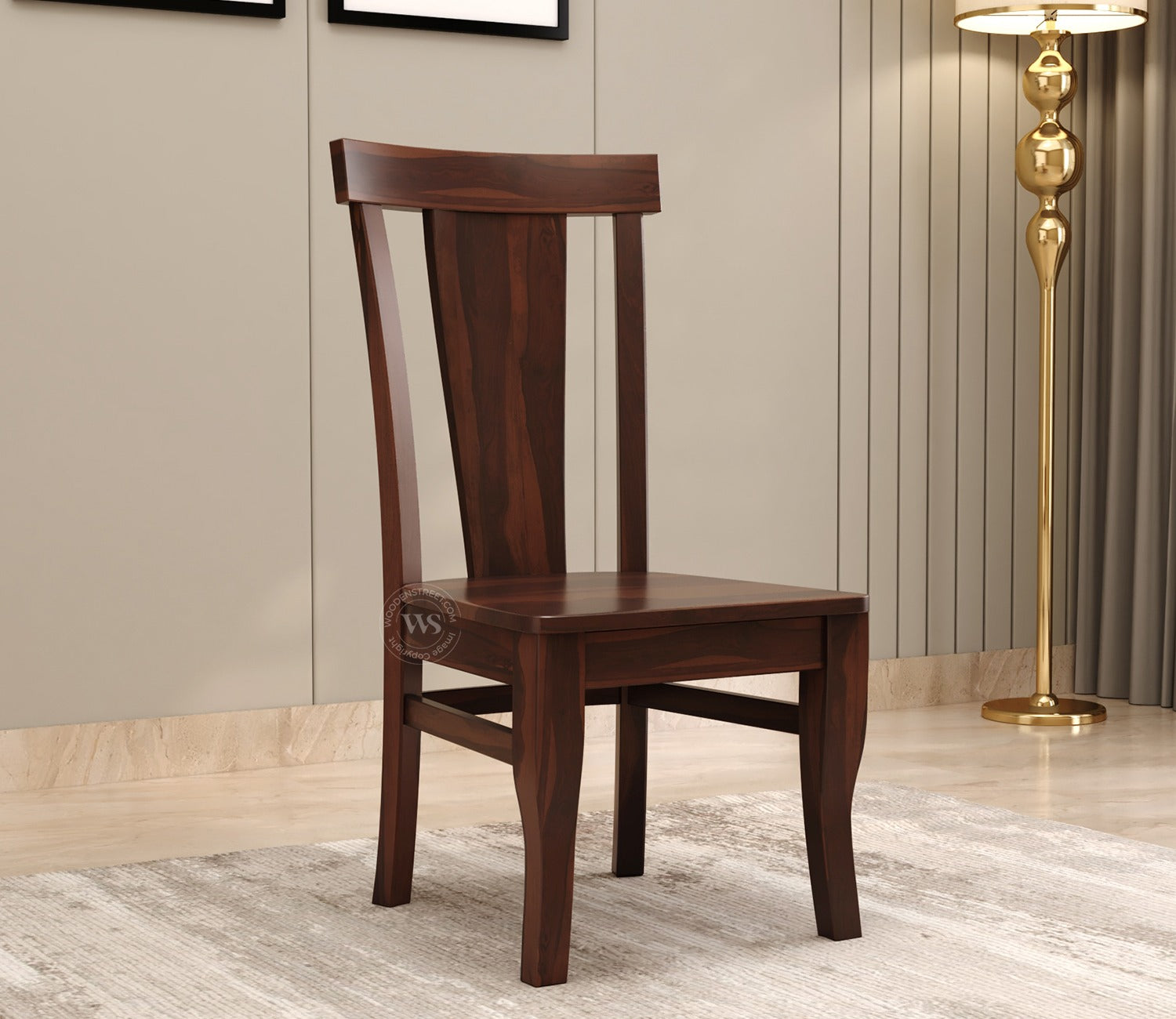 Sofie Dining Chair without Fabric (Walnut Finish)