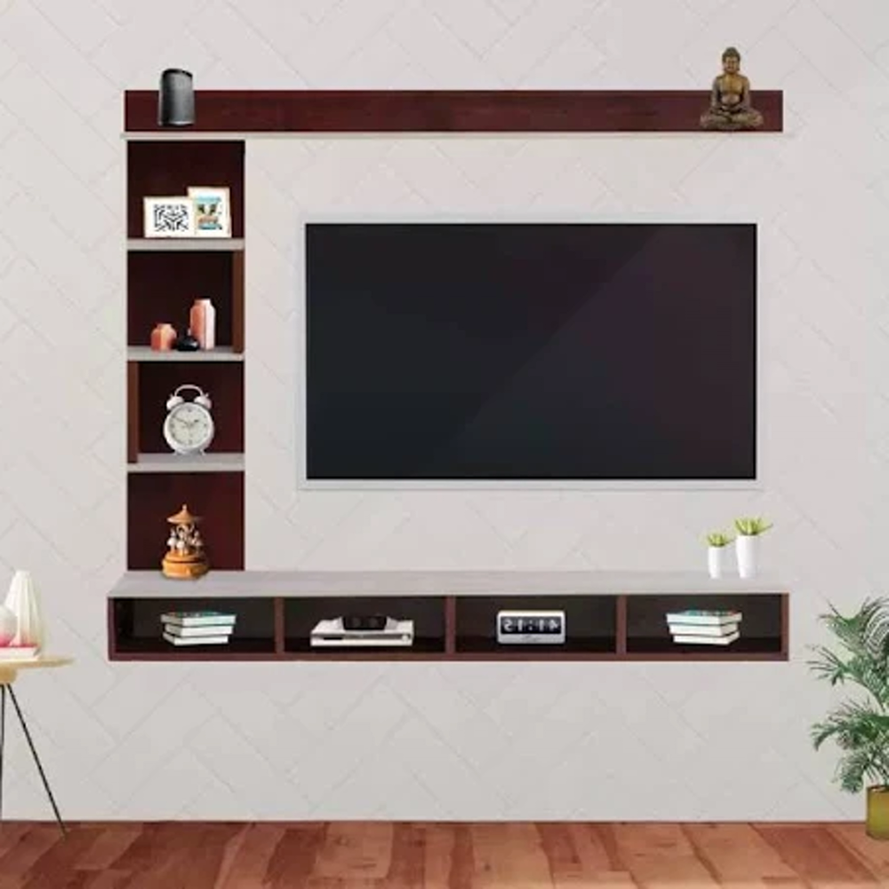 Trueliving Wall-Mounted Feel Tv Unit with Shelf & Drawers 137.2 L x 33 W x 109.2 H