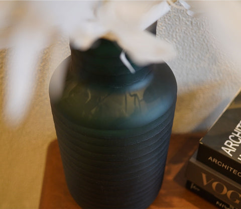 Whimsy Hollow Green Glass Vase