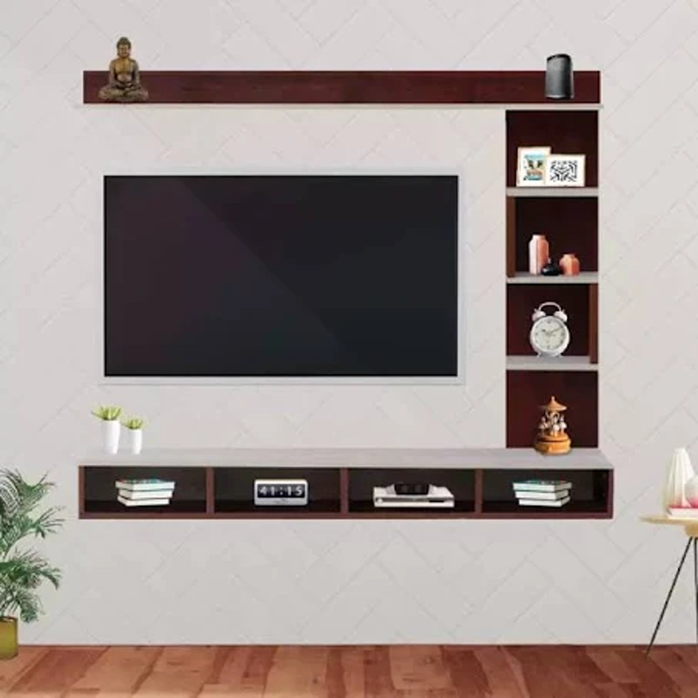 Trueliving Wall-Mounted Feel Tv Unit with Shelf & Drawers 137.2 L x 33 W x 109.2 H